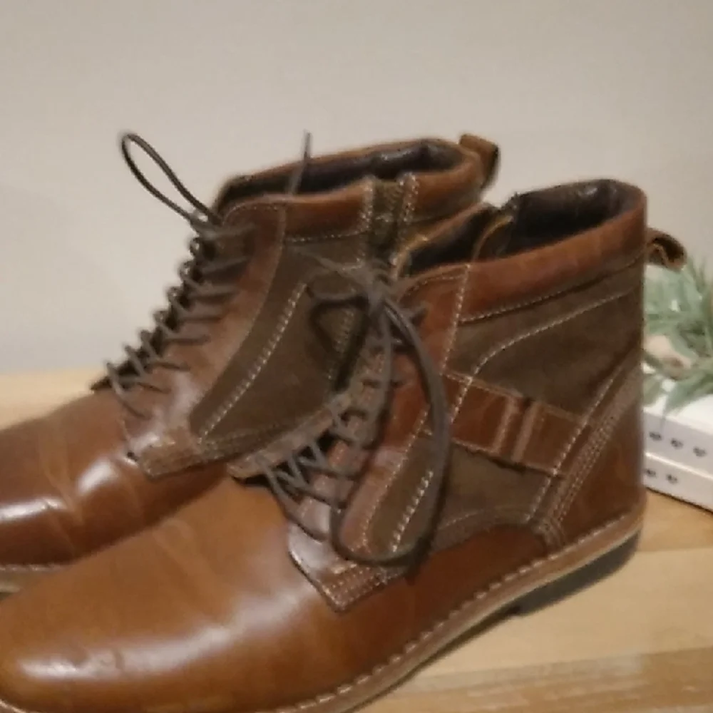 Men's Steve Madden Leather Chukka Lace-Up Boots